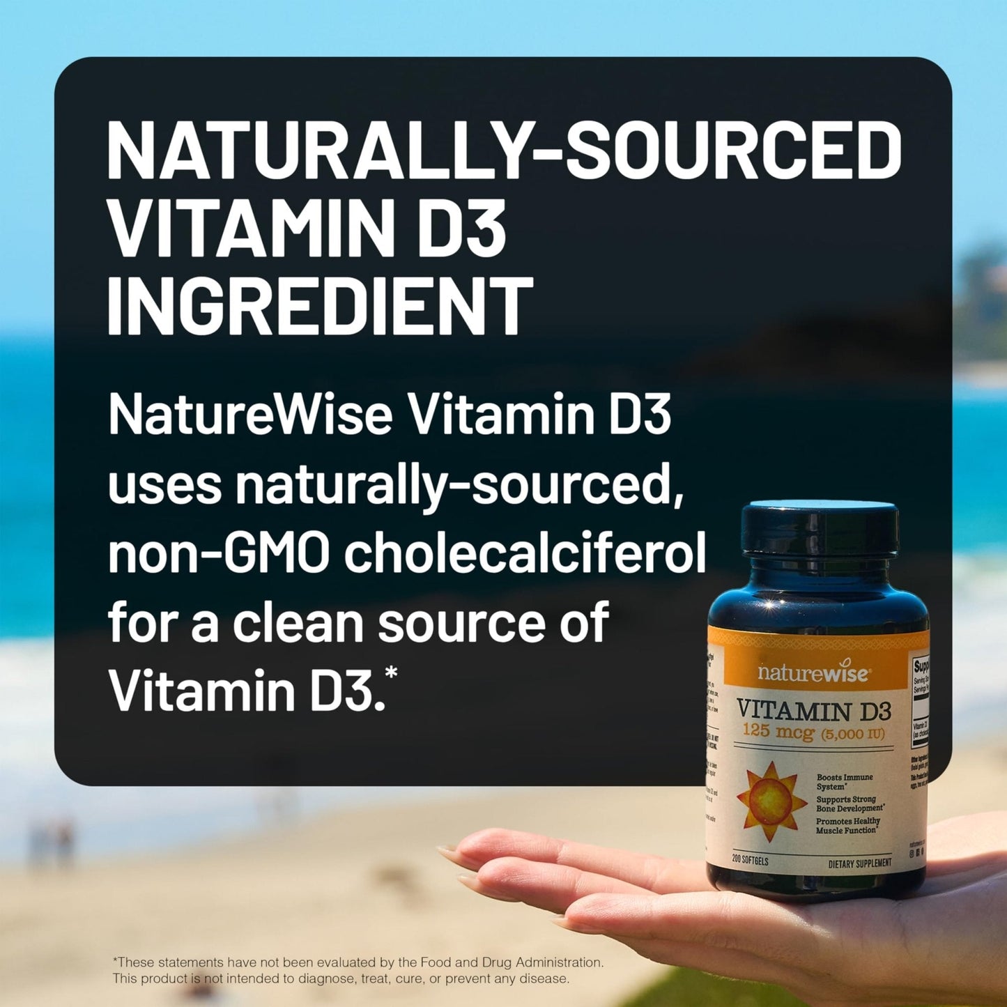 NatureWise Vitamin D3 5000iu (125 mcg) 1 Year Supply for Immune Support, Healthy Muscle Function, and Bone Health - Non-GMO - Maple Wellness Supplements