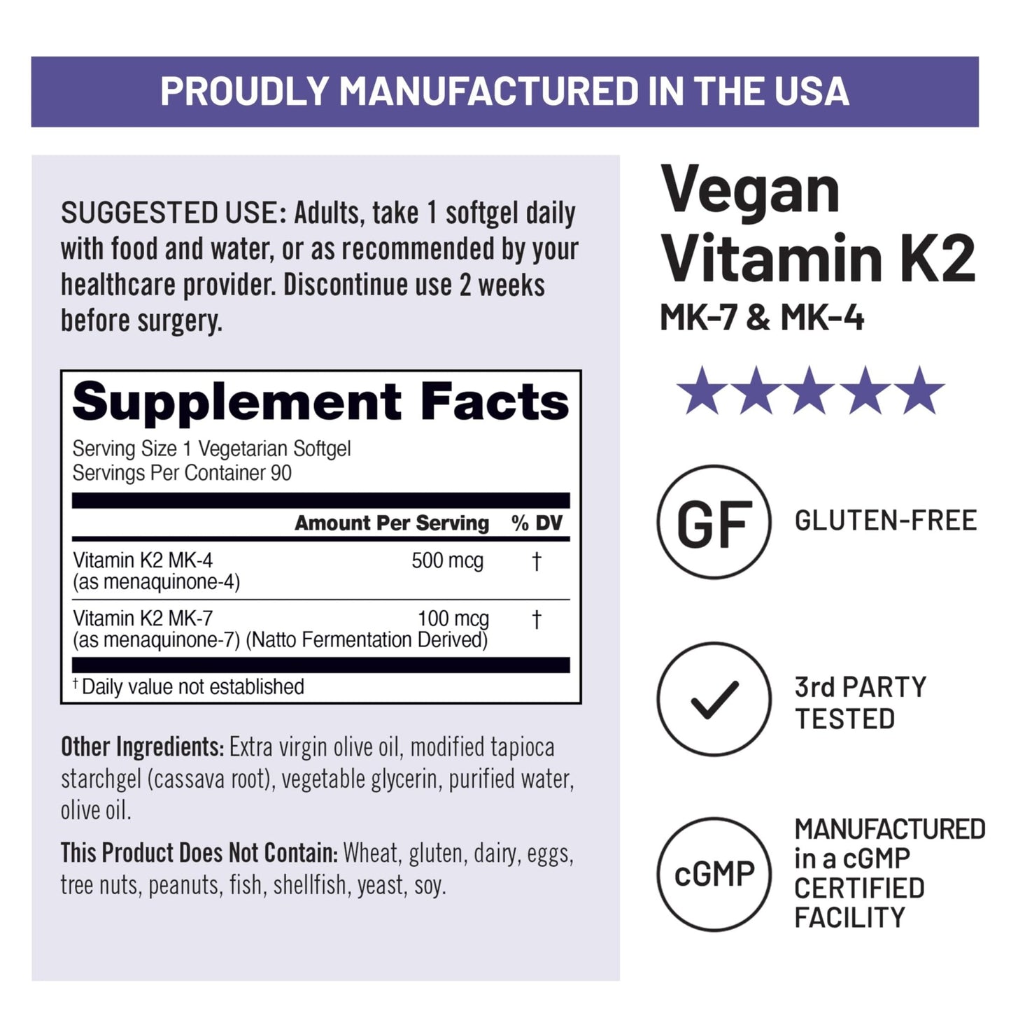 NatureWise Vitamin K2 600mcg Supplement with MK-7 100mcg & MK-4 500mcg - Enhanced Bioavailable Formula - K Complex for Bone and Heart Health - Maple Wellness Supplements