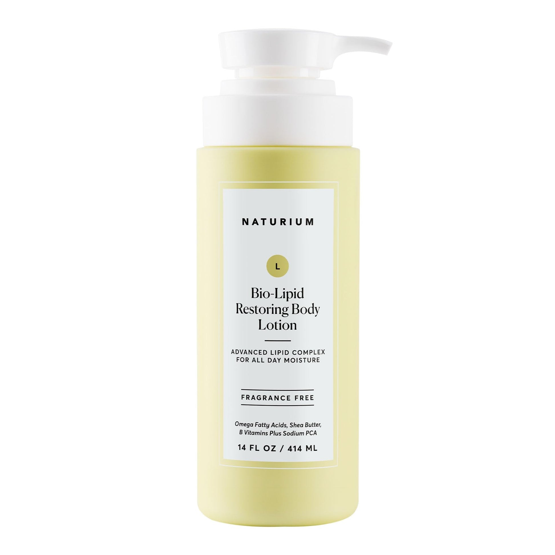 Naturium Bio-Lipid Restoring Moisturizing Body Lotion with Shea Butter, Fragrance Free, 14 oz - Maple Wellness Supplements