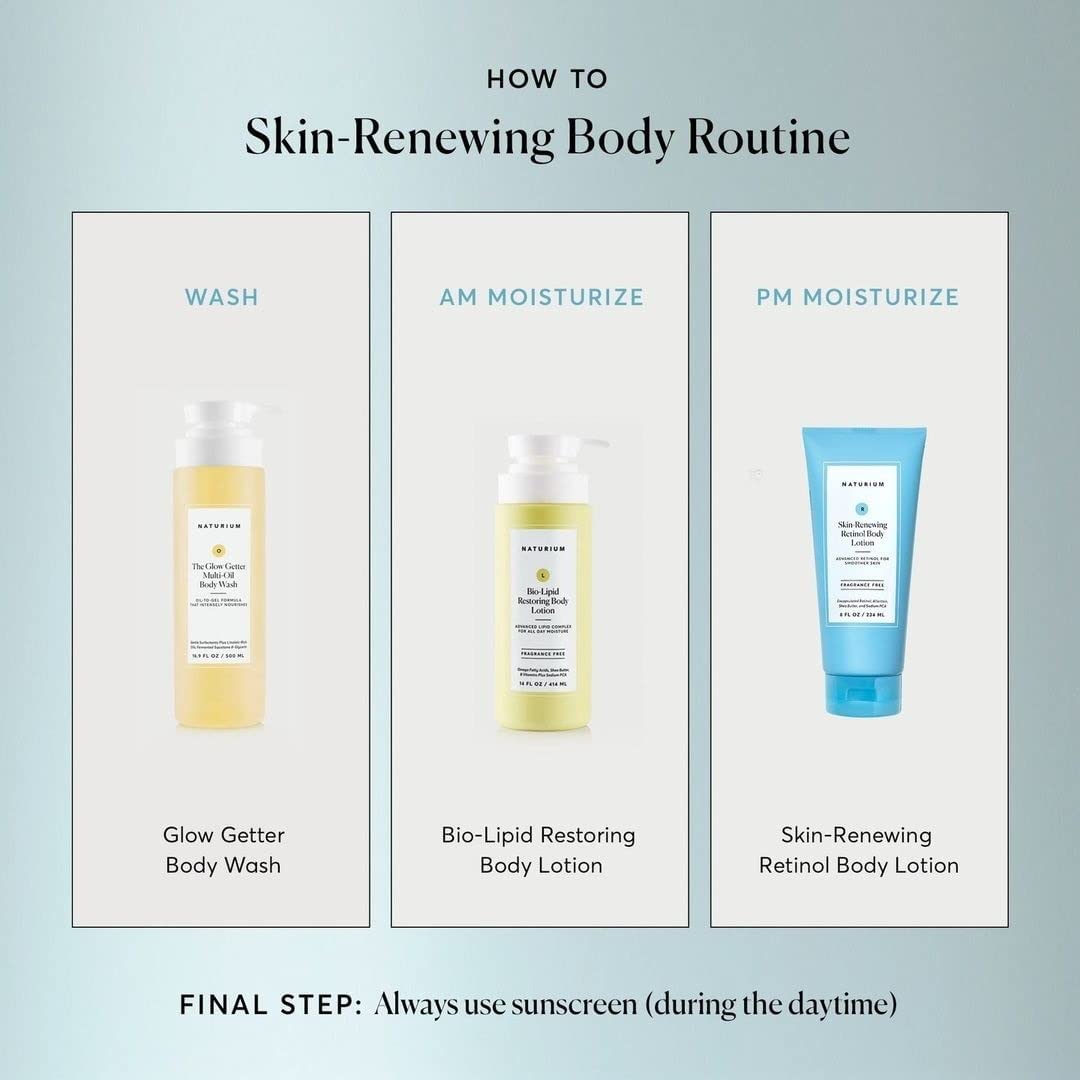 Naturium Skin-Renewing Retinol Body Lotion, Advanced Firming Anti-Aging Skin Care, with Encapsulated Retinol & Shea Butter, 8 oz - Maple Wellness Supplements