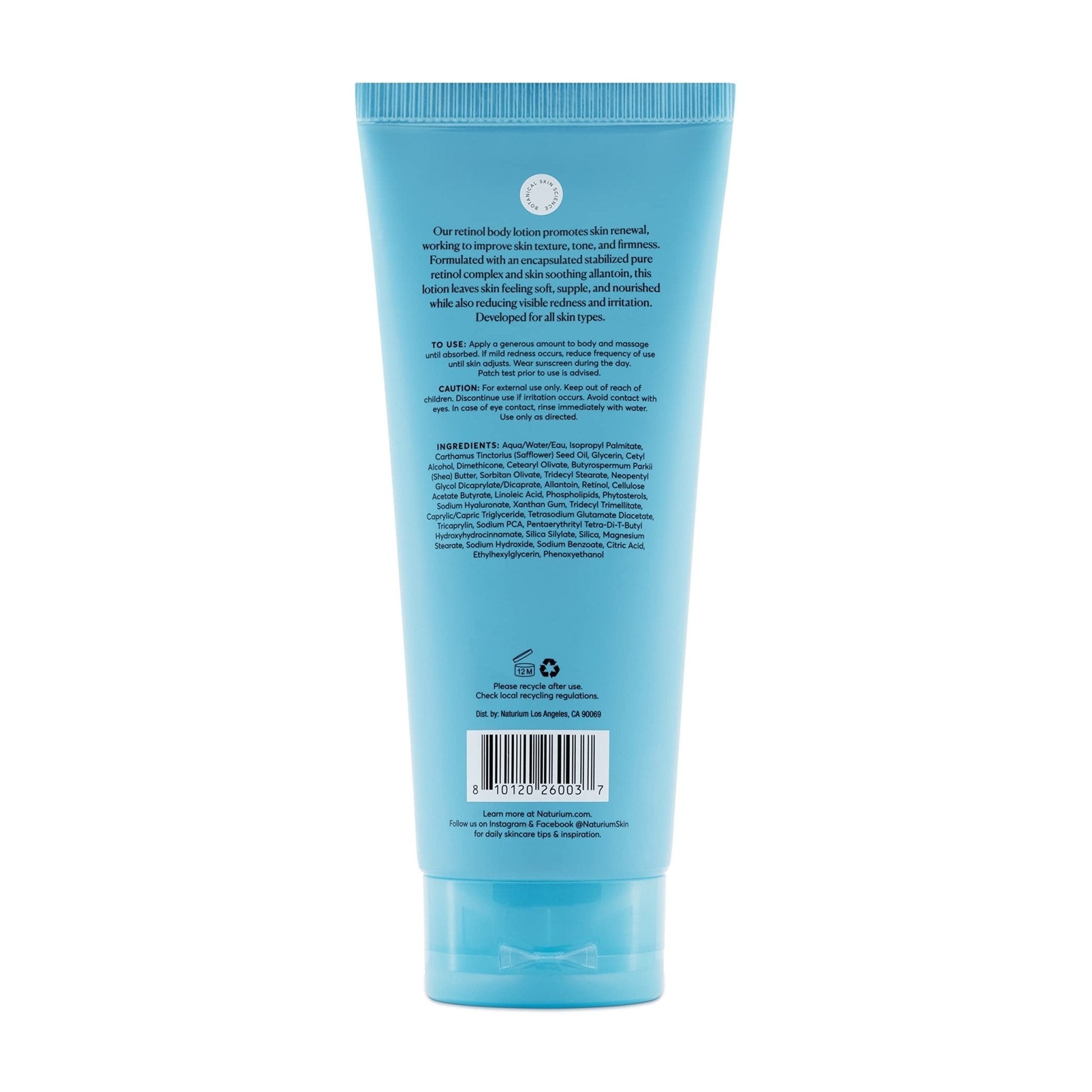 Naturium Skin-Renewing Retinol Body Lotion, Advanced Firming Anti-Aging Skin Care, with Encapsulated Retinol & Shea Butter, 8 oz - Maple Wellness Supplements