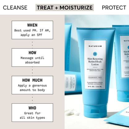 Naturium Skin-Renewing Retinol Body Lotion, Advanced Firming Anti-Aging Skin Care, with Encapsulated Retinol & Shea Butter, 8 oz - Maple Wellness Supplements