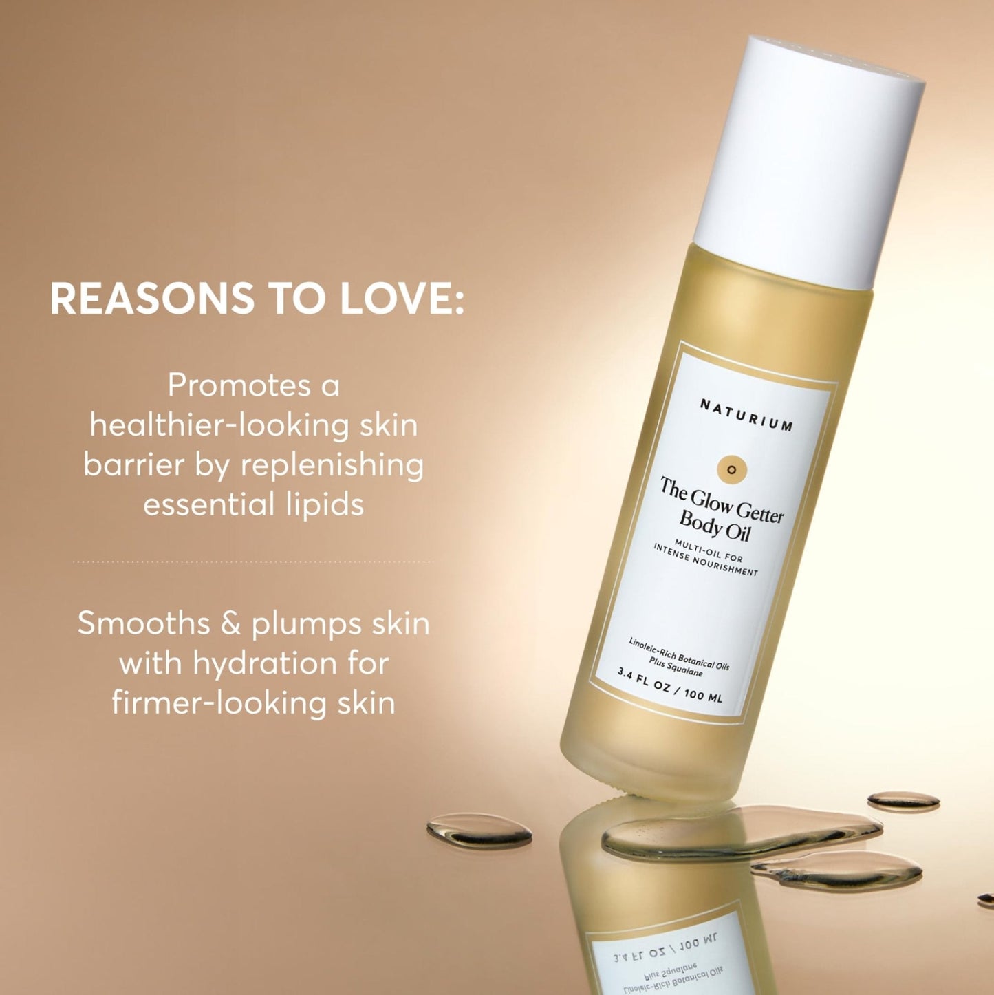 Naturium The Glow Getter Body Oil, Multi-Oil for Intense Nourishment, Hydrating & Moisturizing Formula, Vegan & Cruelty-Free, 3.4 oz - Maple Wellness Supplements