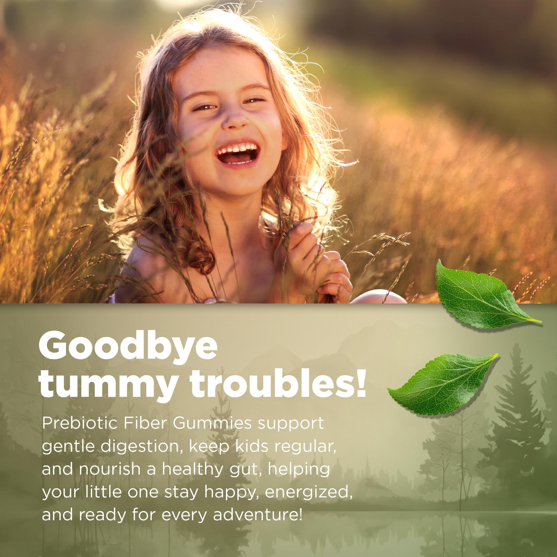 Natvites Prebiotic Kids Fiber Gummies, for Children Ages 2 & Up - Sugar Free Vegetarian Gelatin Free Non-GMO, Kids Fiber Supplements - Maple Wellness Supplements