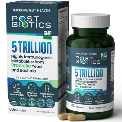 NAVEH PHARMA Adult Postbiotics Capsules for Women and Men | Postbiotics for Gut Health with 200X Ingredients Than Probiotic and Prebiotic | Supports Immunity, Digestion, Microbiome & Metabolism - Maple Wellness Supplements