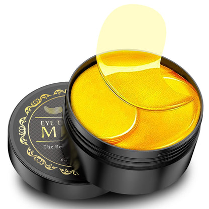 NAZANO 24K Gold Under Eye Patches - 60 Pack for Puffy Eyes, Dark Circles, Bags & Wrinkles - Maple Wellness Supplements