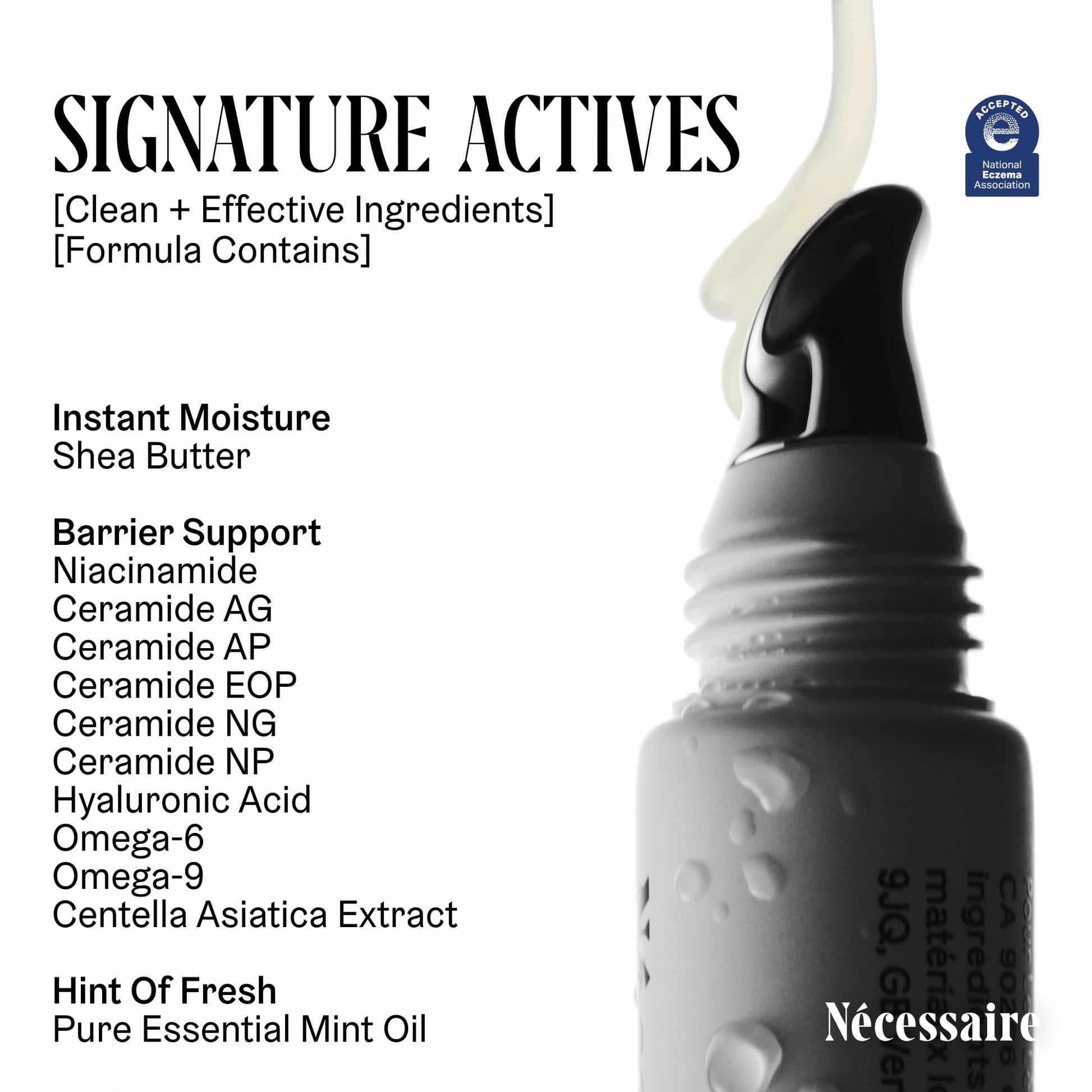 Nécessaire The Lip Balm | Hydrating Hyaluronic Acid Lip Balm for Women and Men, Mint Oil with Niacinamide + Essential Ceramides - Maple Wellness Supplements