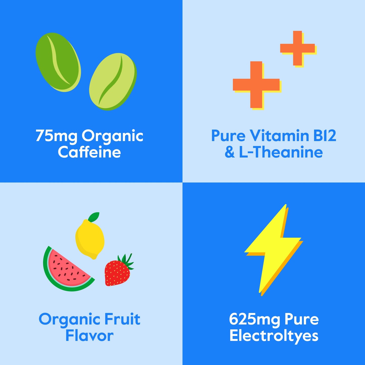 Nectar Energy Booster - Organic Caffeine, B12 & Electrolytes - Sugar Free & Zero Calorie – Healthy Coffee, Energy Drink & Soda Alternative – Hydration & Energy Supplement (Variety 30 Powder Packets) - Maple Wellness Supplements