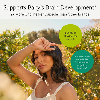 Needed. Prenatal Choline+ Liquid Capsules for Cognitive Development - Choline Supplements For Pregnancy - Aids Baby Brain Development & Supports Healthy Pregnancy - Maple Wellness Supplements