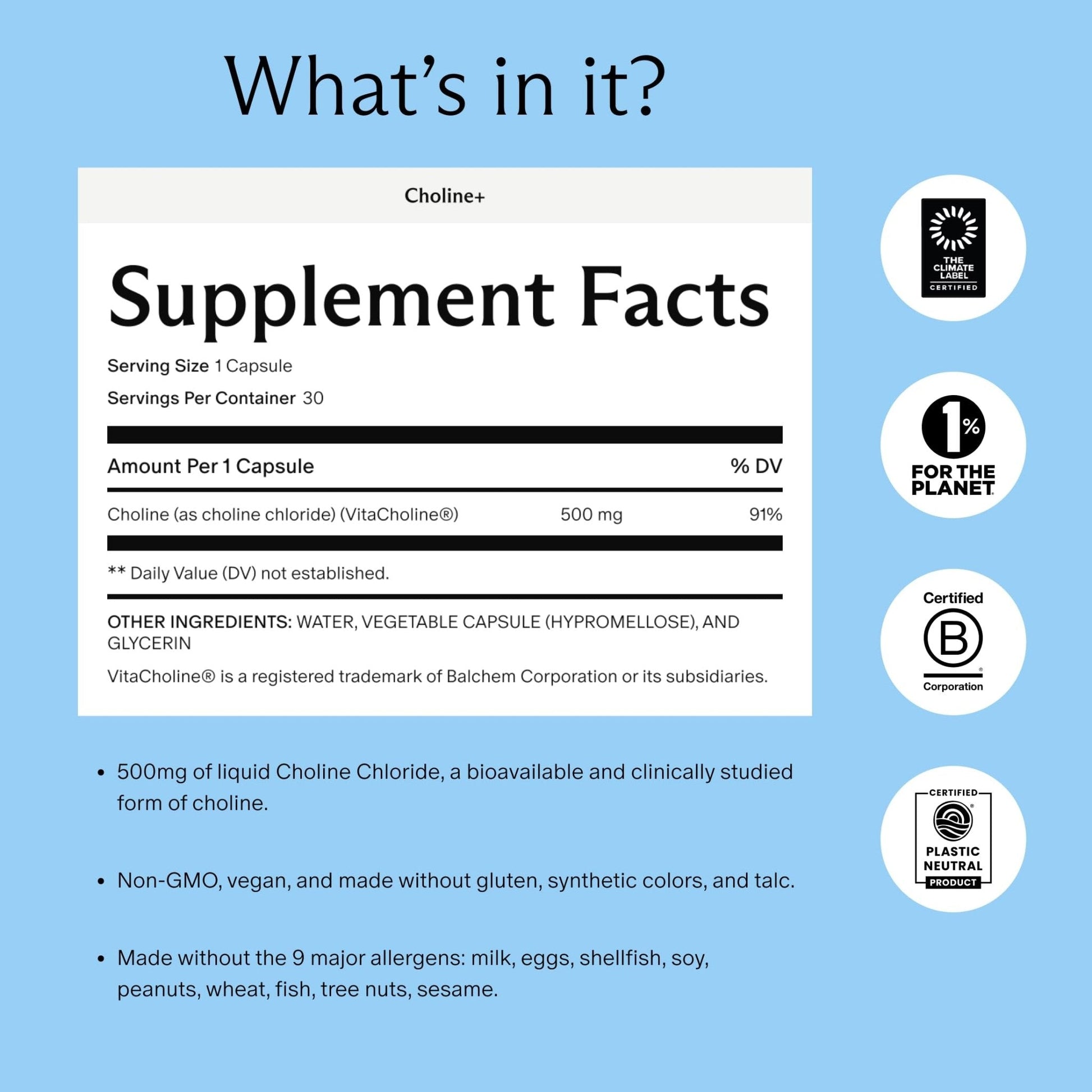 Needed. Prenatal Choline+ Liquid Capsules for Cognitive Development - Choline Supplements For Pregnancy - Aids Baby Brain Development & Supports Healthy Pregnancy - Maple Wellness Supplements