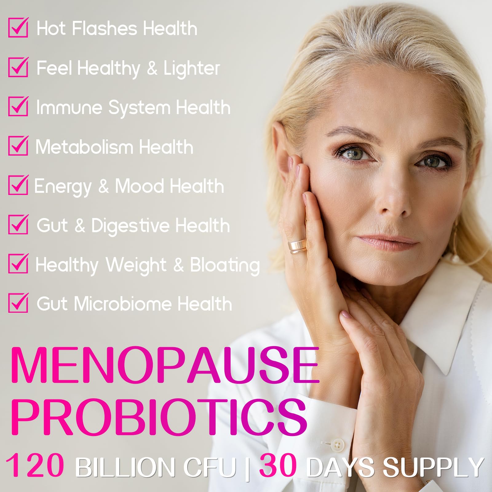 Negima Menopause Supplements for Women, 120 Billion CFUs Probiotics for Women, 13-in-1 Herbs & Botanicals Complex, for Menopause - 60 Caps - Maple Wellness Supplements