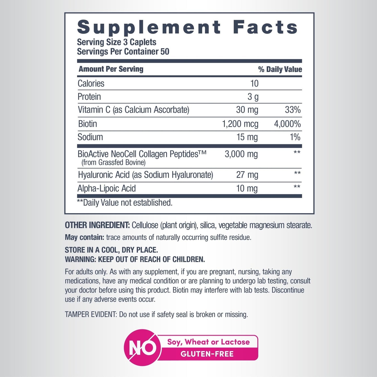 NeoCell Collagen Beauty Builder | 150 Caplets | Grass Fed BioActive Peptides | with Biotin and Hyaluronic Acid | Radiant Skin & Strong Nails Supplement - Maple Wellness Supplements