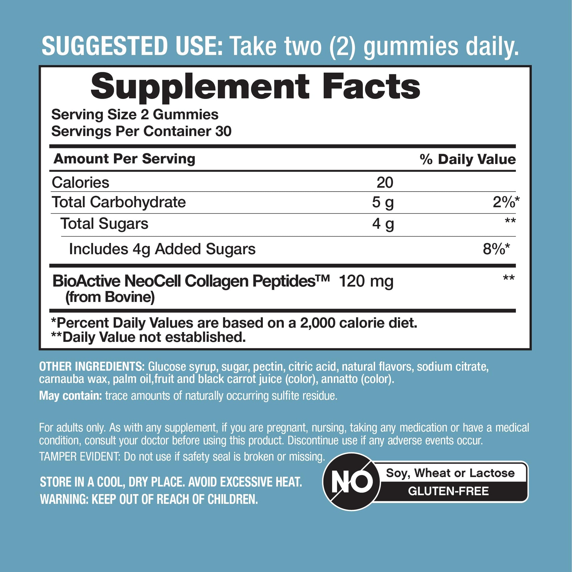NeoCell Collagen Peptides Gummies | 60 Count | Types I & III | Advanced Formula Supplement | for Women and Men - Maple Wellness Supplements
