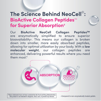 NeoCell Collagen Peptides Pills | 360 Caplets | with Vitamin C | Supplement for Women and Men - Maple Wellness Supplements