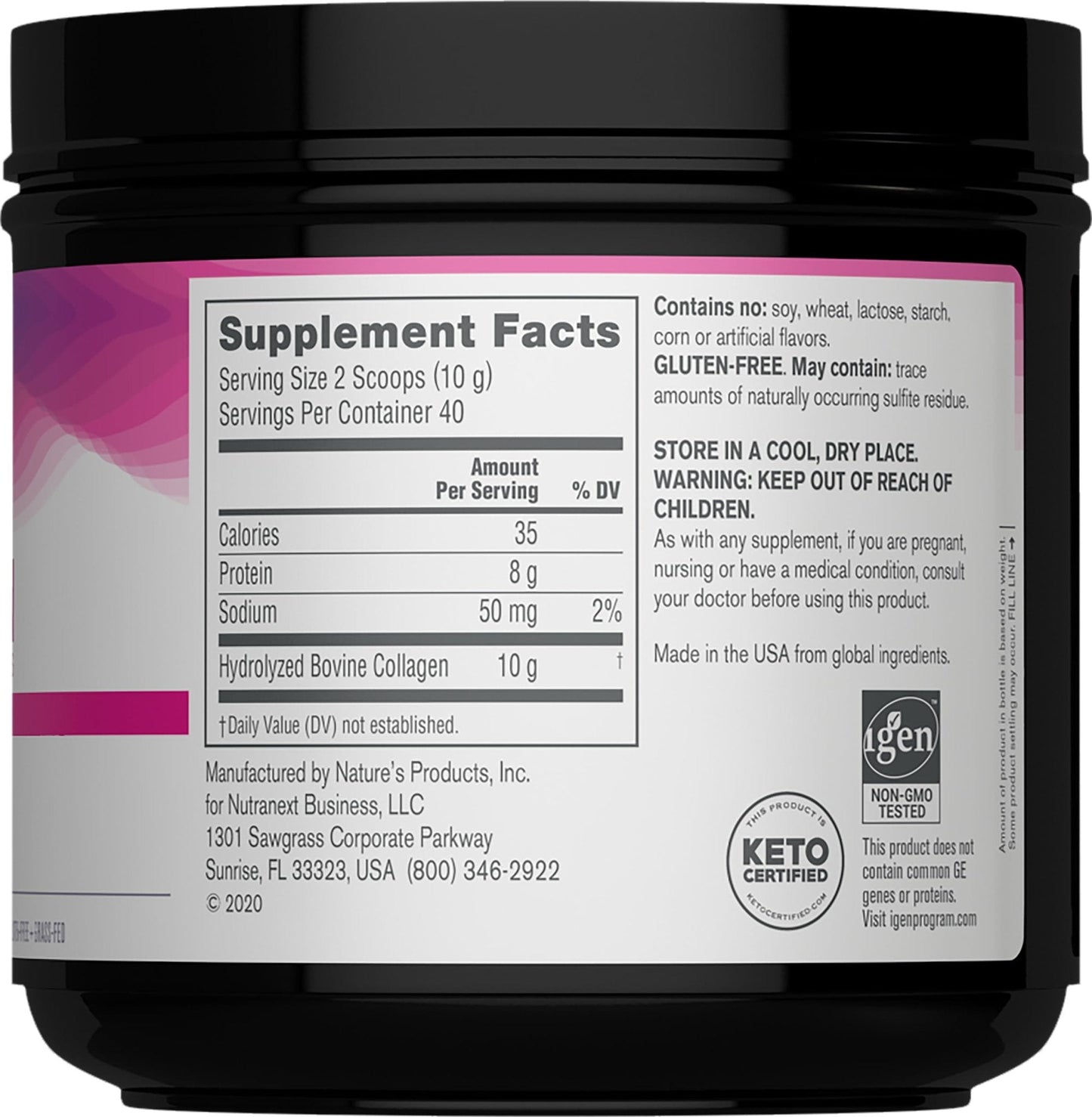 NeoCell Grassfed Collagen Peptides Powder | 14 oz | Unflavored | for Women and Men | Hair, Skin, & Nails - Maple Wellness Supplements