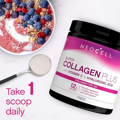 NeoCell Super Collagen Plus With Vitamin C and Hyaluronic Acid, For Skin Hydration - Maple Wellness Supplements