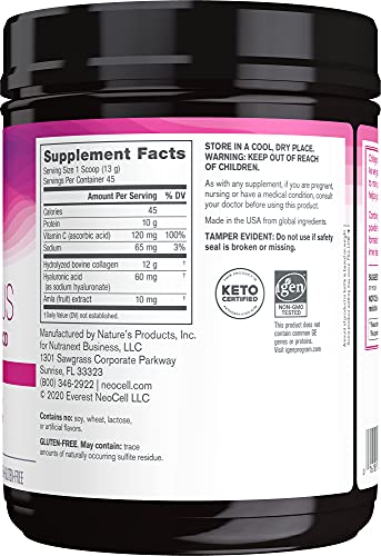 NeoCell Super Collagen Powder, Collagen Plus includes Vitamin C & Hyaluronic Acid - Maple Wellness Supplements