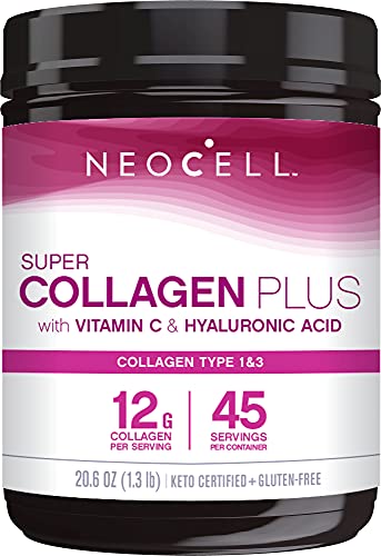 NeoCell Super Collagen Powder, Collagen Plus includes Vitamin C & Hyaluronic Acid - Maple Wellness Supplements