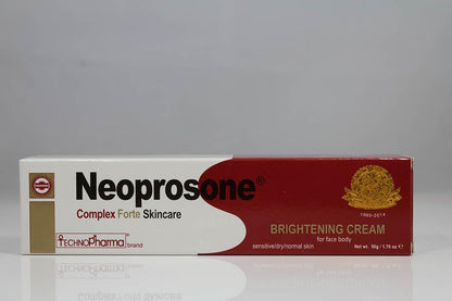Neoprosone, Skin Brightening Cream | 1.7 Fl oz / 50 ml | Fade Dark Spots on: Face, Elbows - Maple Wellness Supplements