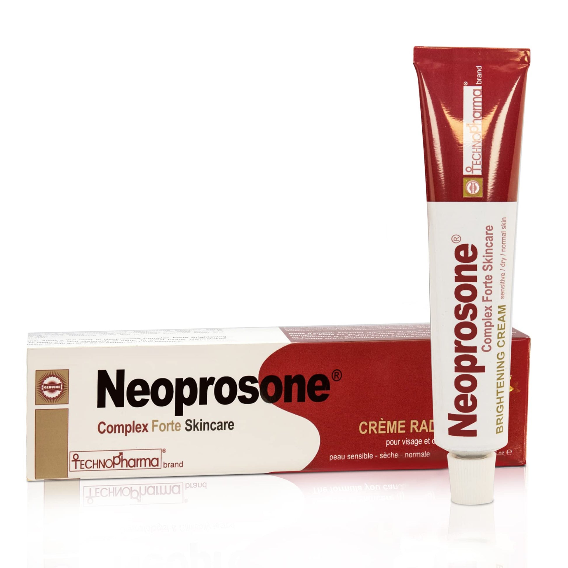 Neoprosone, Skin Brightening Cream | 1.7 Fl oz / 50 ml | Fade Dark Spots on: Face, Elbows - Maple Wellness Supplements
