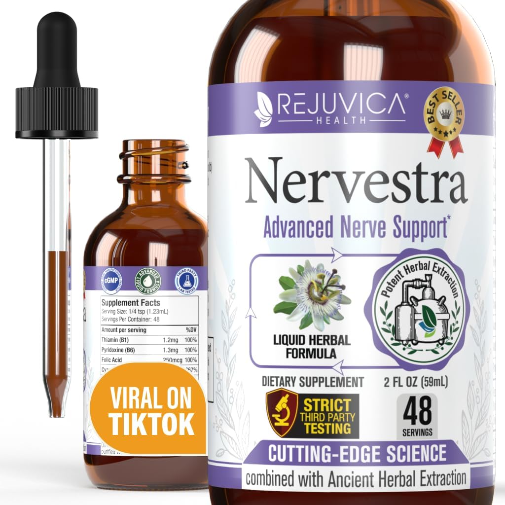 Nervestra - Nerve Health, with Alpha Lipoic Acid, to Bolster Nerve Health and Support Healthy Nerve Function - Alpha Lipoic Acid, Vitamin B6, White Willow Bark Turmeric Passionflower & More! - Maple Wellness Supplements
