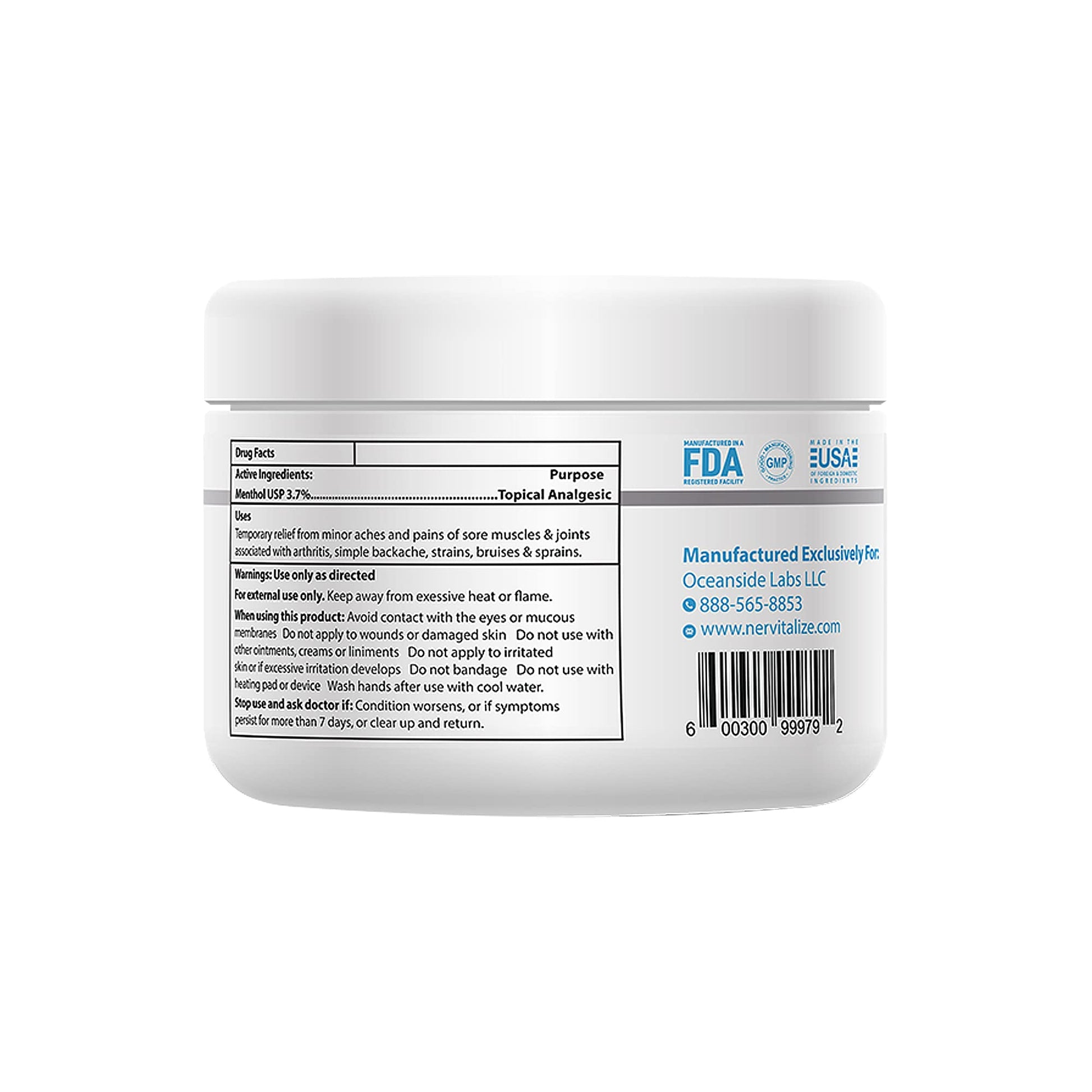 Nervitalize Fast Acting Nerve Pain Relief Cream Maximum Strength Formula - 3 fl oz - Helps Provide Neuro Pain Relief and Deep Nerve Nourishment to Support Normal Nerve Function - Made in The USA - Maple Wellness Supplements