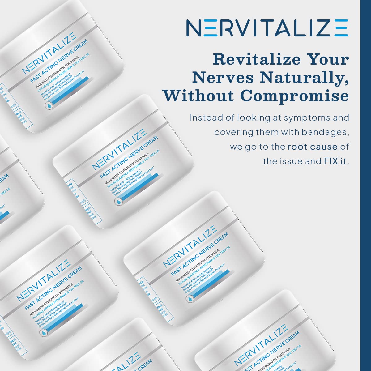 Nervitalize Fast Acting Nerve Pain Relief Cream Maximum Strength Formula - 3 fl oz - Helps Provide Neuro Pain Relief and Deep Nerve Nourishment to Support Normal Nerve Function - Made in The USA - Maple Wellness Supplements