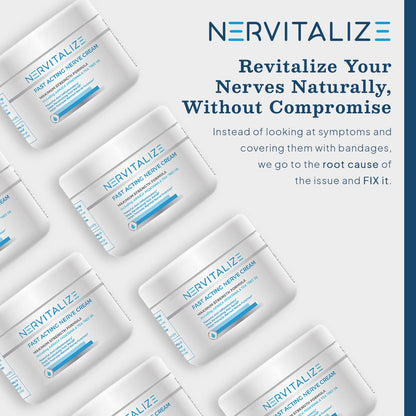 Nervitalize Fast Acting Nerve Pain Relief Cream Maximum Strength Formula - 3 fl oz - Helps Provide Neuro Pain Relief and Deep Nerve Nourishment to Support Normal Nerve Function - Made in The USA - Maple Wellness Supplements