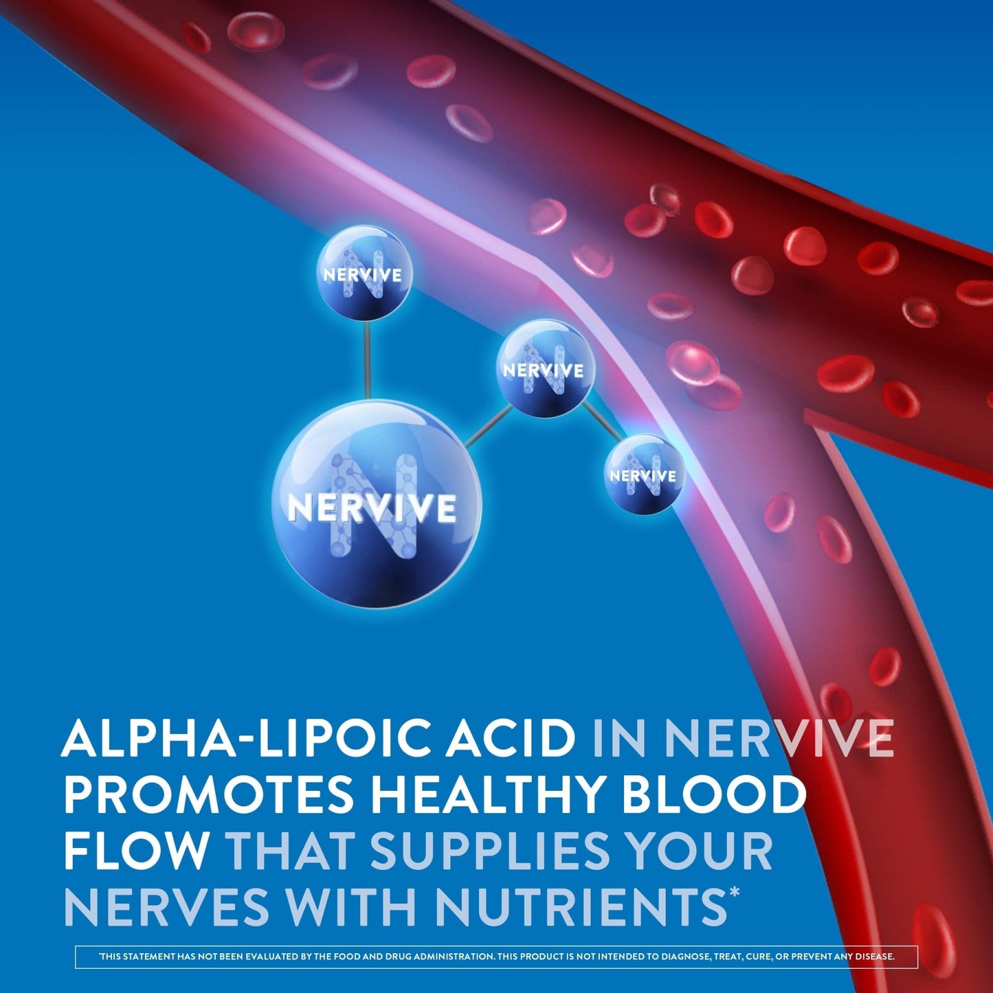 Nervive Nerve Health, Alpha Lipoic Acid, Fortify Nerve Health, Healthy Nerve Function, Healthy Blood Circulation, Supplement, Tablet, 60 Tablets - Maple Wellness Supplements