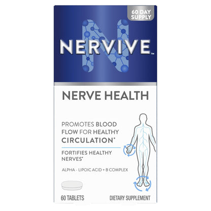 Nervive Nerve Health, Alpha Lipoic Acid, Fortify Nerve Health, Healthy Nerve Function, Healthy Blood Circulation, Supplement, Tablet, 60 Tablets - Maple Wellness Supplements