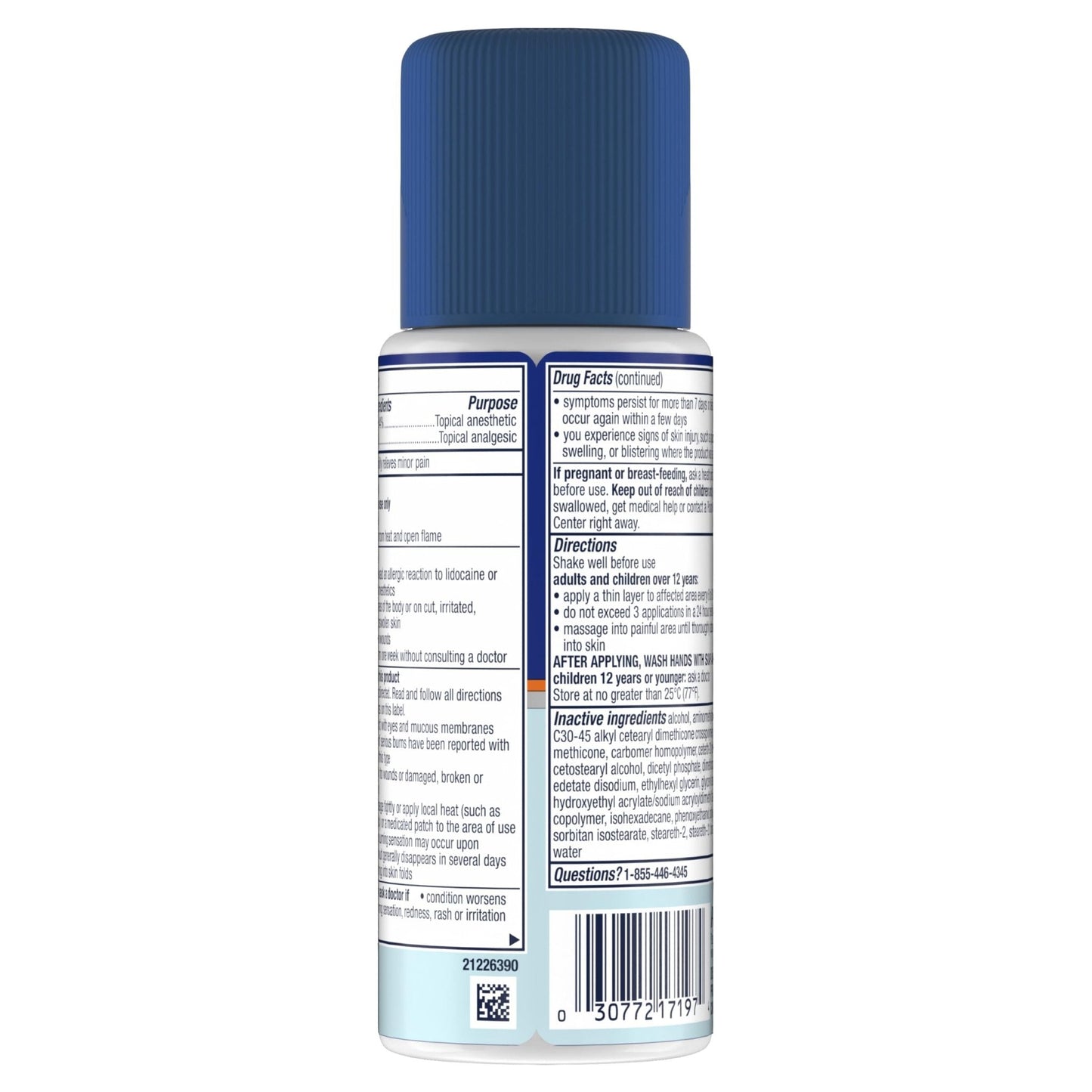 Nervive Pain Relieving Roll On, Lidocaine Roll On, Nervive Pain Relief, Lidocaine Topical, Foot Pain, Leg Pain, Hand Pain, Max Strength Formula, 4.6oz - Maple Wellness Supplements