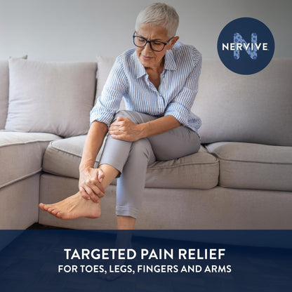 Nervive Pain Relieving Spray, Lidocaine Spray, Nervive Pain Relief, Lidocaine Topical, Foot Pain, Leg Pain, Hand Pain, Max Strength Formula, for Hard to Reach Areas, 4.5oz - Maple Wellness Supplements