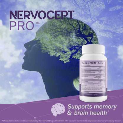 Nervocept Pro - Our Best Nerve Support Capsules - Lions Mane, Magnesium, Vitamin B For Nerve Repair - Vitamin D for Nerves - Lions Mane Memory & Nerve Support - Vitamin B12 Nerve Support - Maple Wellness Supplements