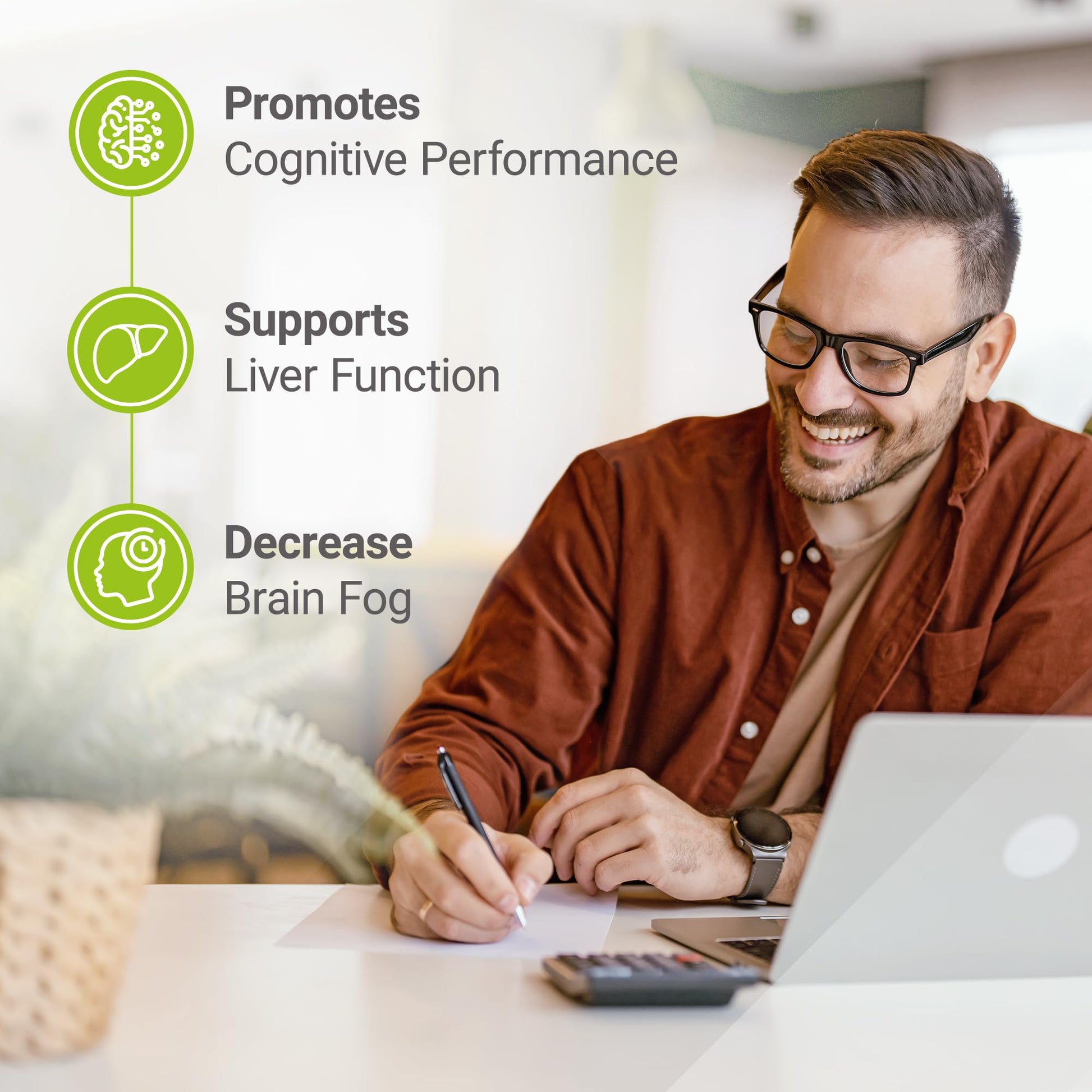 Nested Naturals Choline Bitartrate 500mg Per Serving - High Potency Choline Supplements - Supports Cognitive Performance & Liver Function - Maple Wellness Supplements