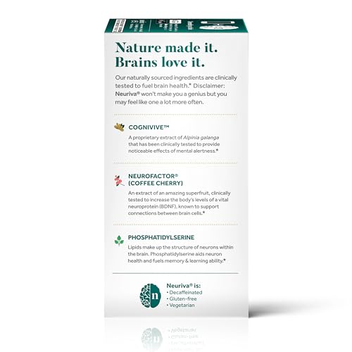 NEURIVA Ultra Decaffeinated Clinically Tested Supplement for Mental Alertness, Memory, Focus & Concentration, Cognivive, Neurofactor - Maple Wellness Supplements
