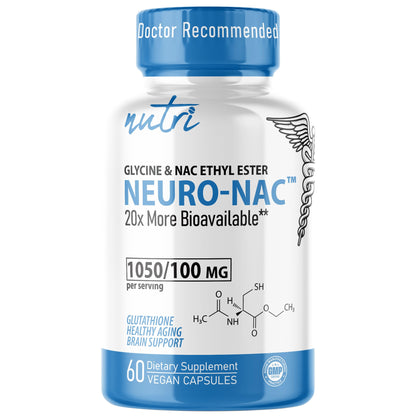 Neuro NAC Supplement N-Acetyl Cysteine Ethyl Ester - 20x More Bioavailable Than NAC 600 mg - Boost Glutathione 10x More Than Liposomal Glutathione - Maple Wellness Supplements