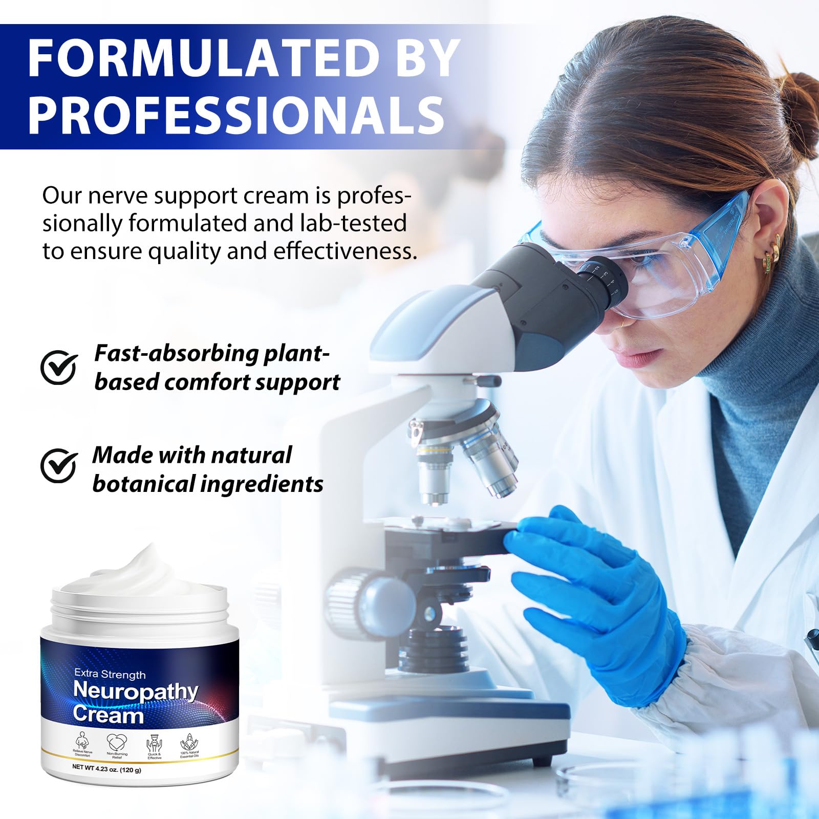 Neuropathy Cream for Feet, Legs & Hands – Lightweight, Plant-Based Formula with Cooling Comfort, 120g - Maple Wellness Supplements