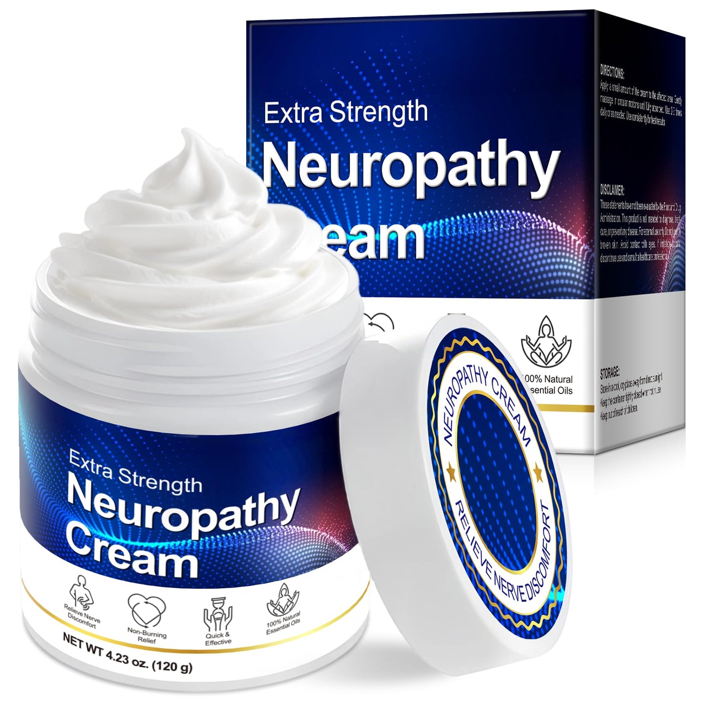 Neuropathy Cream for Feet, Legs & Hands – Lightweight, Plant-Based Formula with Cooling Comfort, 120g - Maple Wellness Supplements