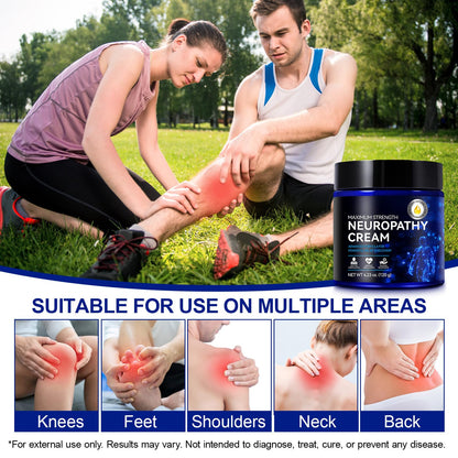 Neuropathy Cream for Feet, Legs & Hands – Lightweight, Plant-Based Formula with Cooling Comfort, 4 oz - Maple Wellness Supplements