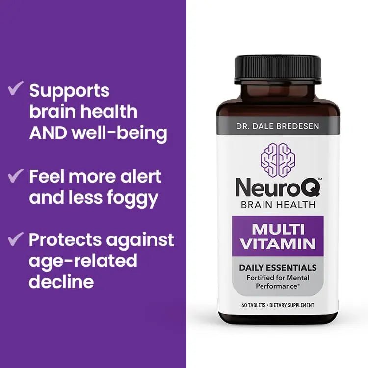 NeuroQ Daily Essentials Multivitamin – High‑Potency Brain & Body Support with Choline 550 mg, PQQ, CoQ10, Alpha Lipoic Acid - Maple Wellness Supplements