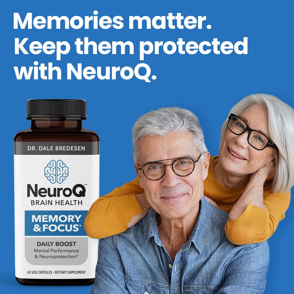NeuroQ Memory & Focus - Boosts Cognitive Performance & Healthy Brain Function - Neuroprotective Formula by Dr. Dale Bredesen - Gotu Kola Ginkgo Phosphatidylserine Coffee Fruit & Propolis - 60 Capsules - Maple Wellness Supplements