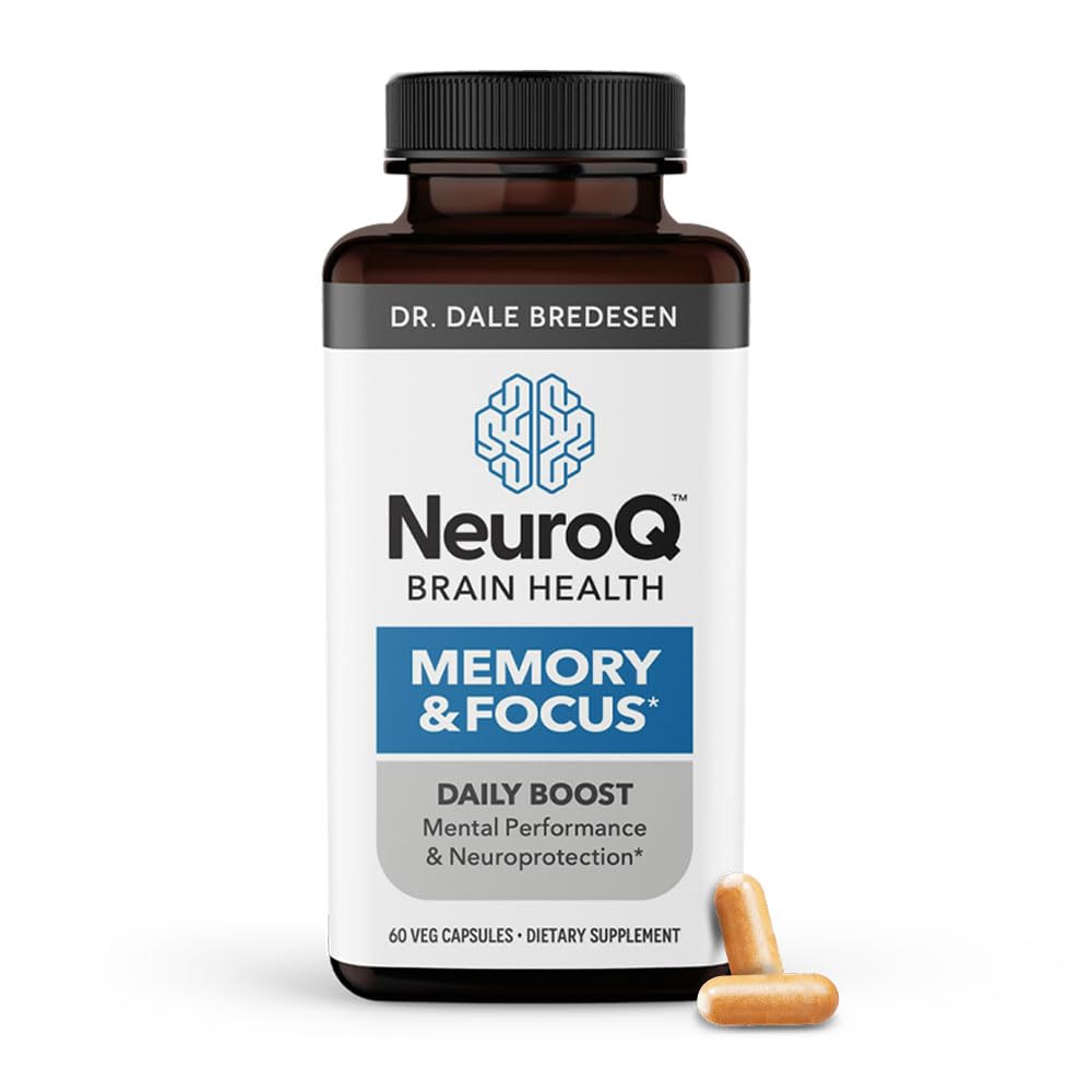 NeuroQ Memory & Focus | Formulated by Neurologist Dr. Dale Bredesen | Addresses All 4 Causes of Cognitive Decline | Ginkgo Biloba, Phosphatidylserine, Gotu Kola, - Maple Wellness Supplements