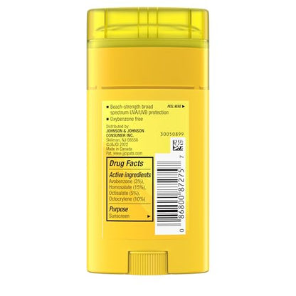 Neutrogena Beach Defense Sunscreen Stick SPF 50, Broad Spectrum Sun Protection for Face & Body, Water-Resistant - Maple Wellness Supplements