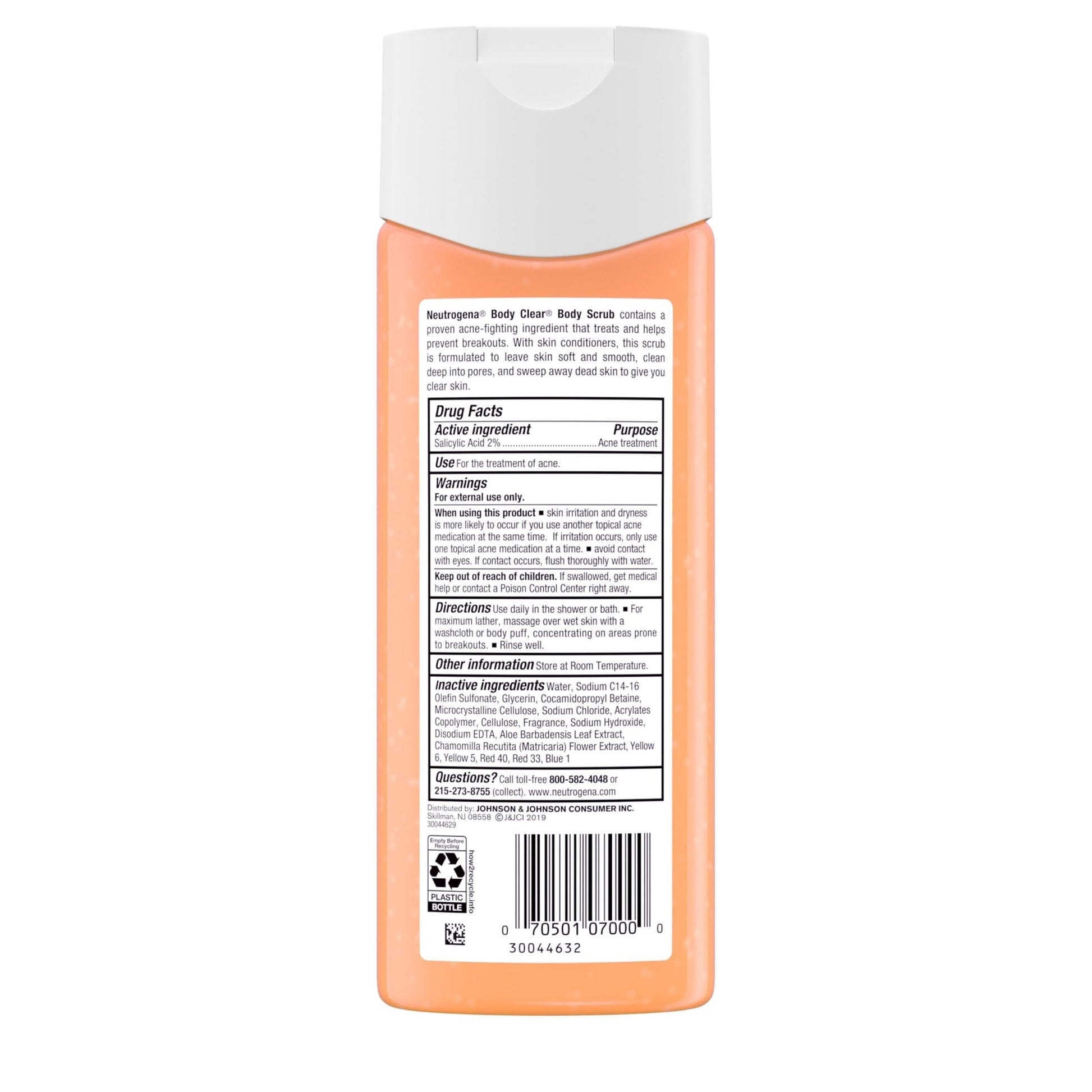 Neutrogena Body Clear Acne Body Wash and Exfoliating Body Scrub, 2% Salicylic Acid Cleanser, Chest, Shoulder & Back Acne Treatment - Maple Wellness Supplements