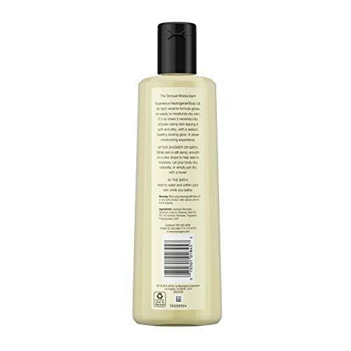 Neutrogena Body Oil Light Sesame Formula, 16 fl oz, Radiant Glow Moisturizer for Dry Skin - Maple Wellness Supplements