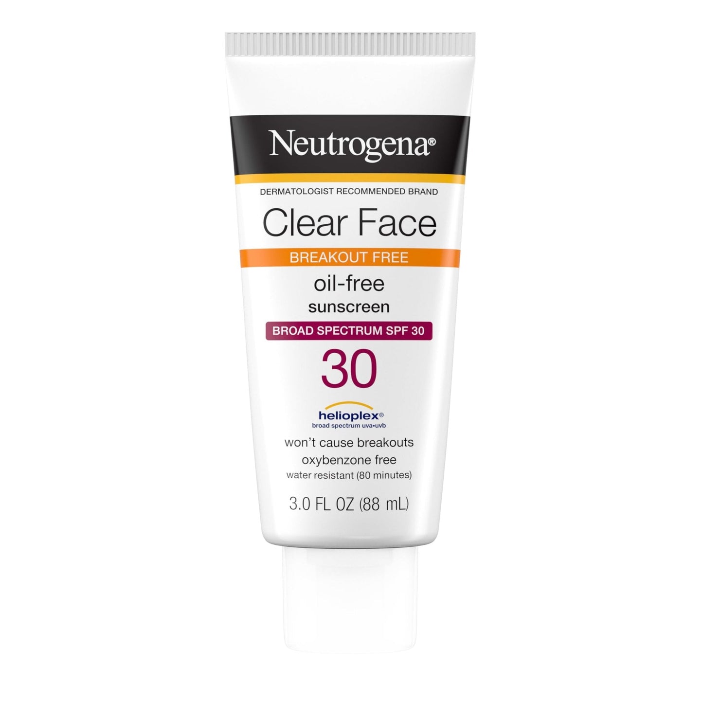 Neutrogena Clear Face Sunscreen for Acne-Prone Skin SPF 30, Broad Spectrum Facial Sunscreen Lotion, Lightweight, Non Comedogenic, Oil-, Fragrance- & Oxybenzone - Maple Wellness Supplements