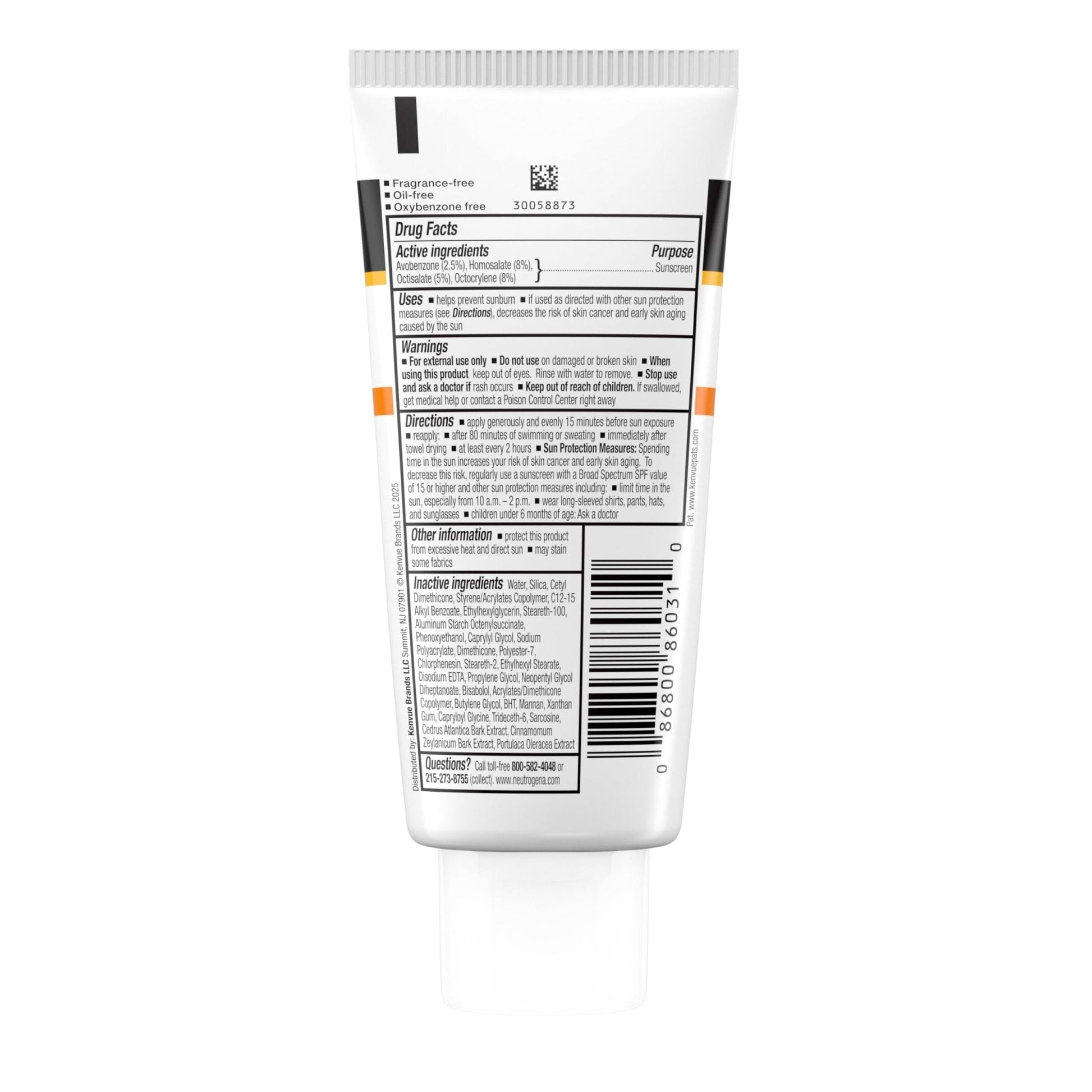 Neutrogena Clear Face Sunscreen for Acne-Prone Skin SPF 30, Broad Spectrum Facial Sunscreen Lotion, Lightweight, Non Comedogenic, Oil-, Fragrance- & Oxybenzone - Maple Wellness Supplements