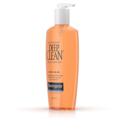 Neutrogena Deep Clean Daily Facial Cleanser with Beta Hydroxy Acid for Normal to Oily Skin, Alcohol-Free - Maple Wellness Supplements