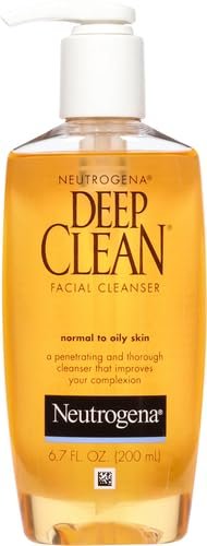 Neutrogena Deep Clean Daily Facial Cleanser with Beta Hydroxy Acid for Normal to Oily Skin, Alcohol-Free - Maple Wellness Supplements