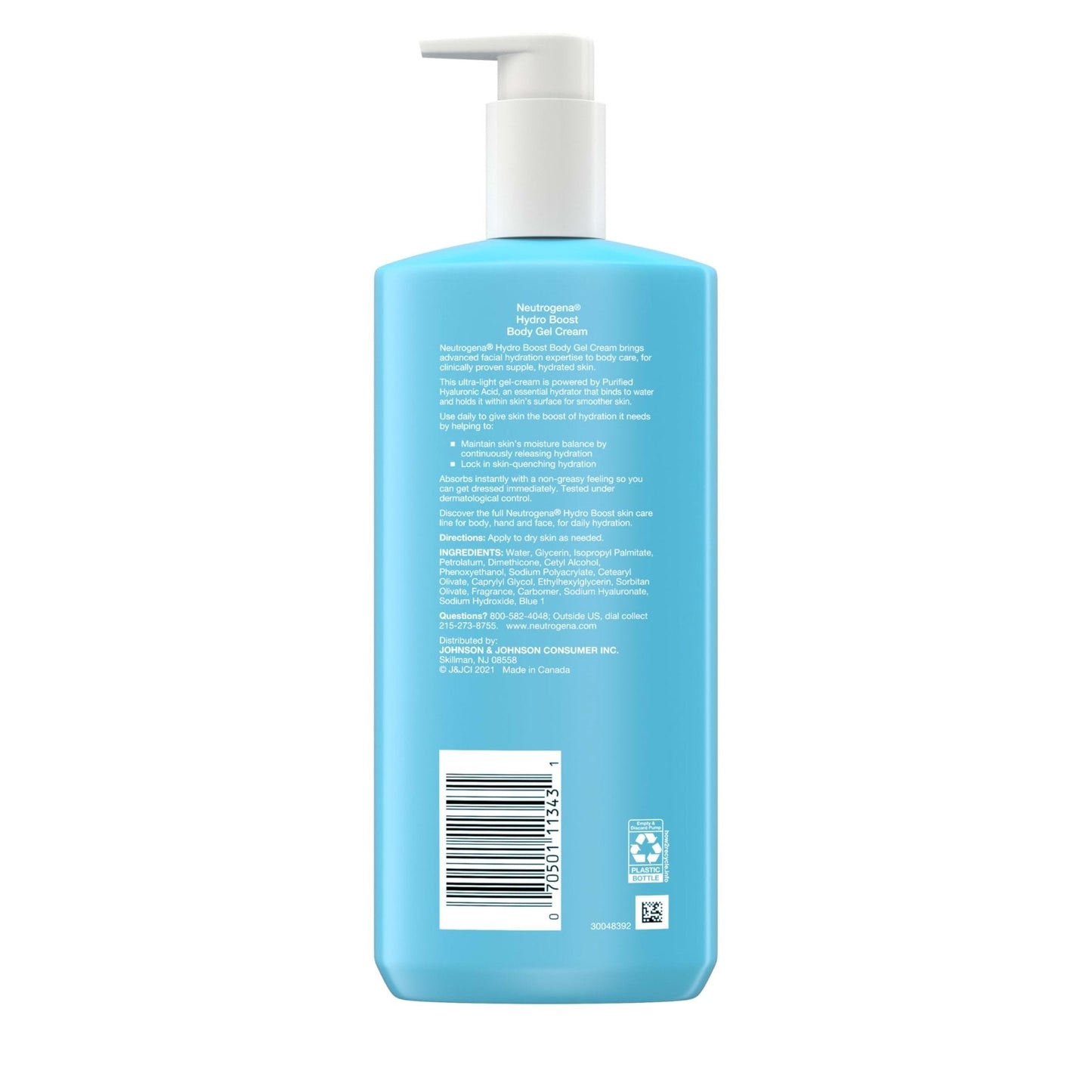 Neutrogena Hydro Boost Body Gel Cream, Hydrating Body Lotion with Hyaluronic Acid for Normal to Dry Skin - Maple Wellness Supplements